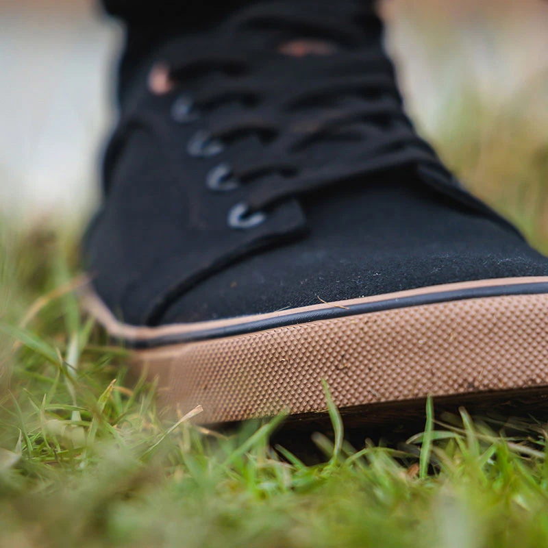 Fox Black Canvas Shoes